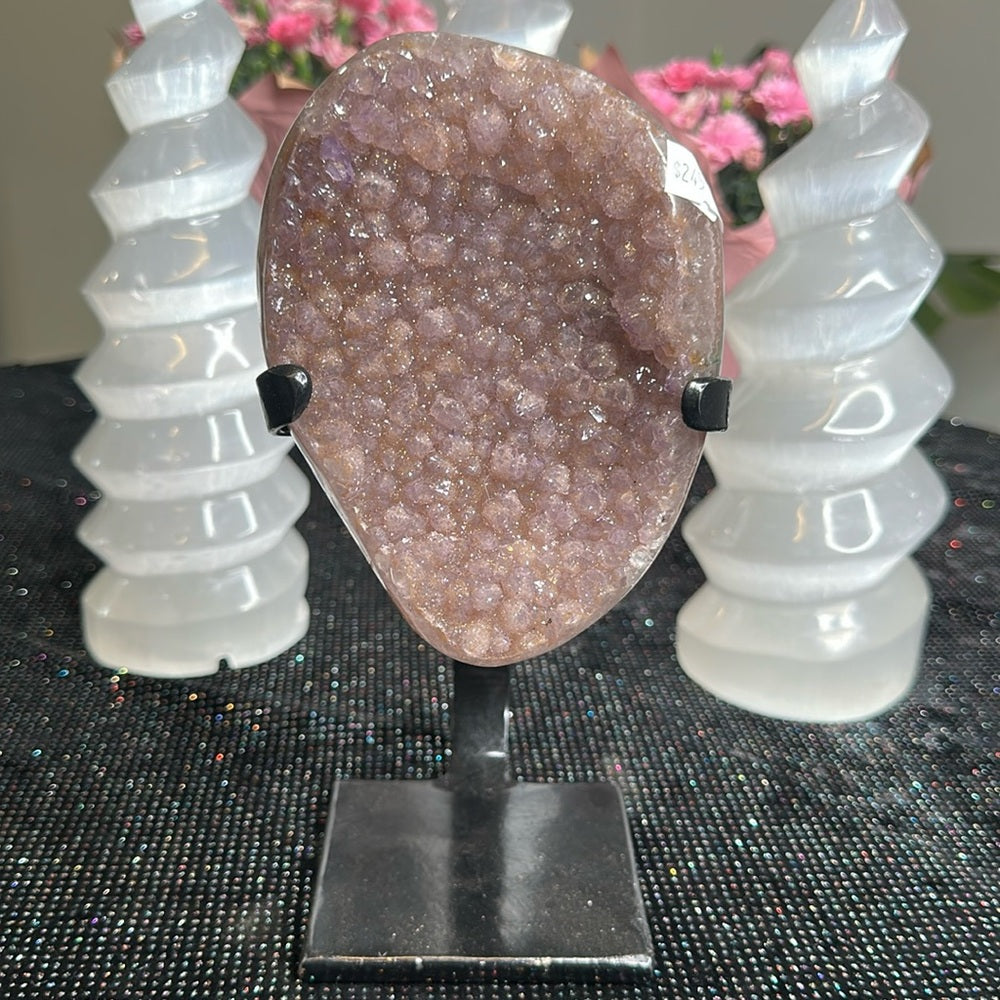Druzy Pink & Orange Amethyst Statement Piece DPO01