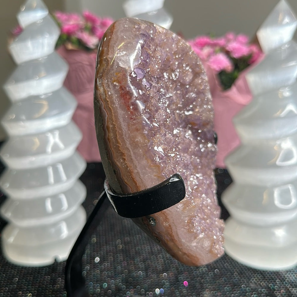 Druzy Pink & Orange Amethyst Statement Piece DPO01