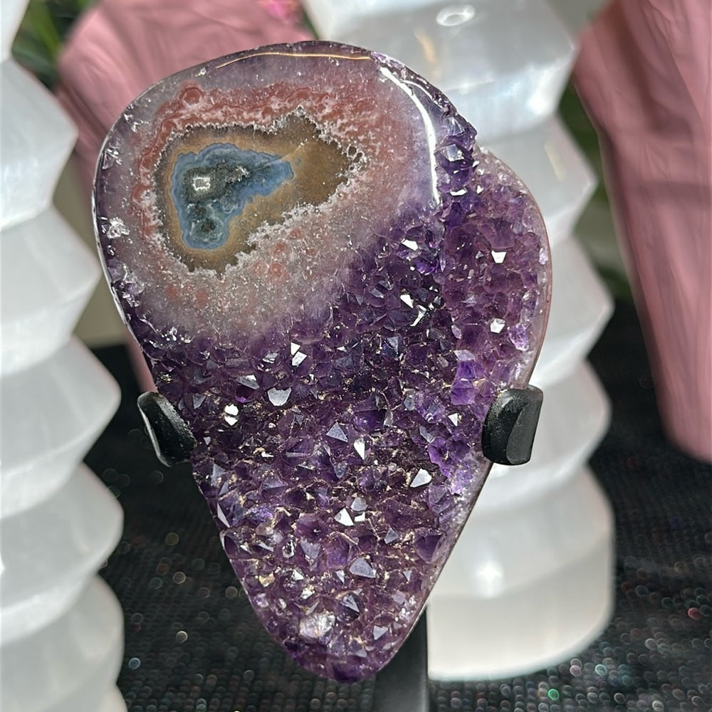 Amethyst With Pink Stalicite Eye APS01