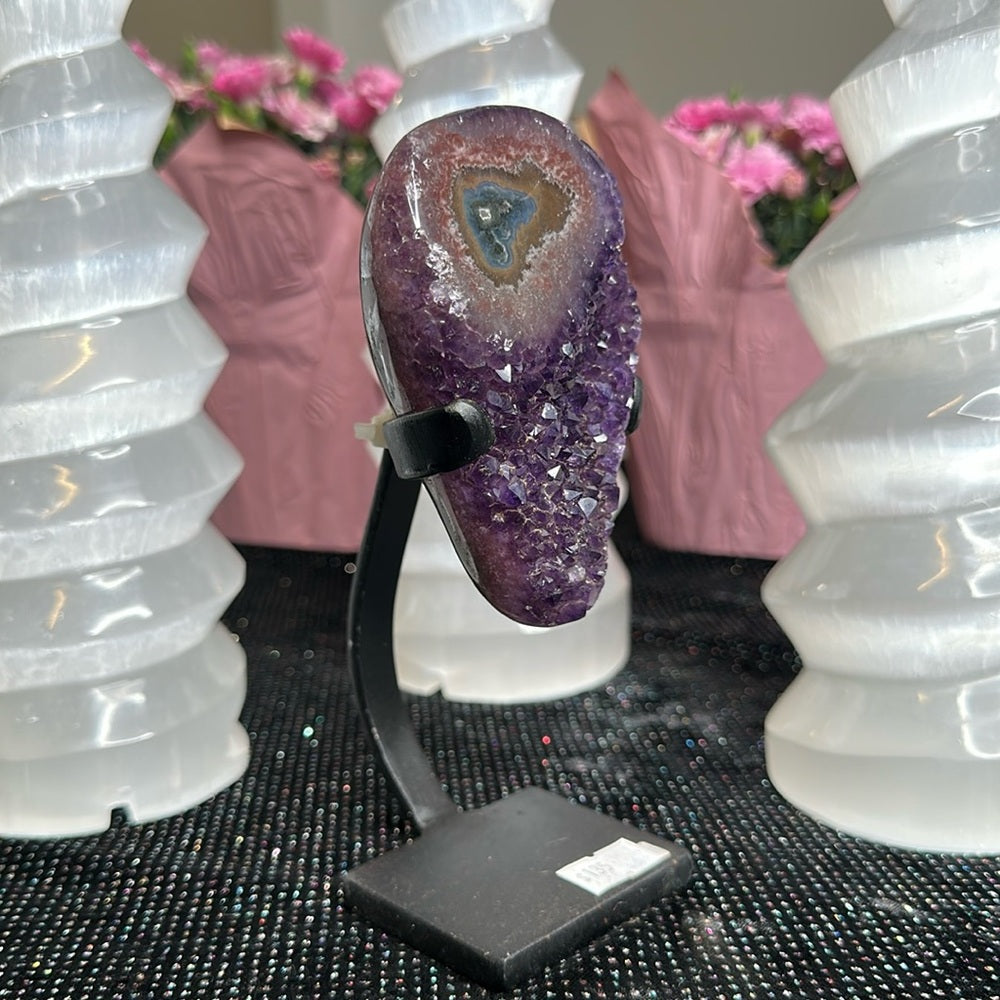 Amethyst With Pink Stalicite Eye APS01