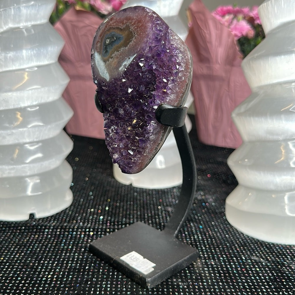 Amethyst With Pink Stalicite Eye APS01