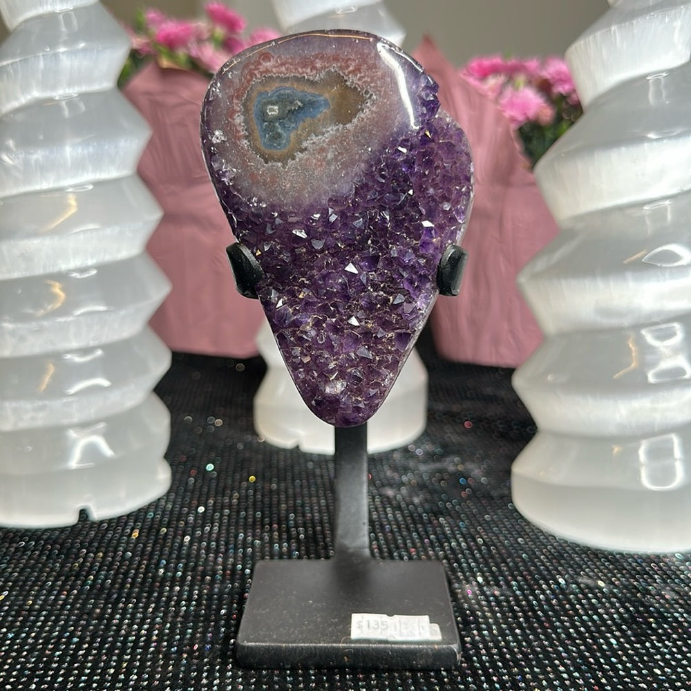 Amethyst With Pink Stalicite Eye APS01