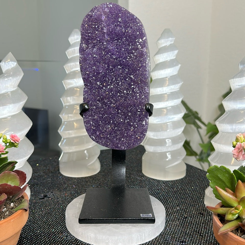 Flower Amethyst on Metal Base FA52