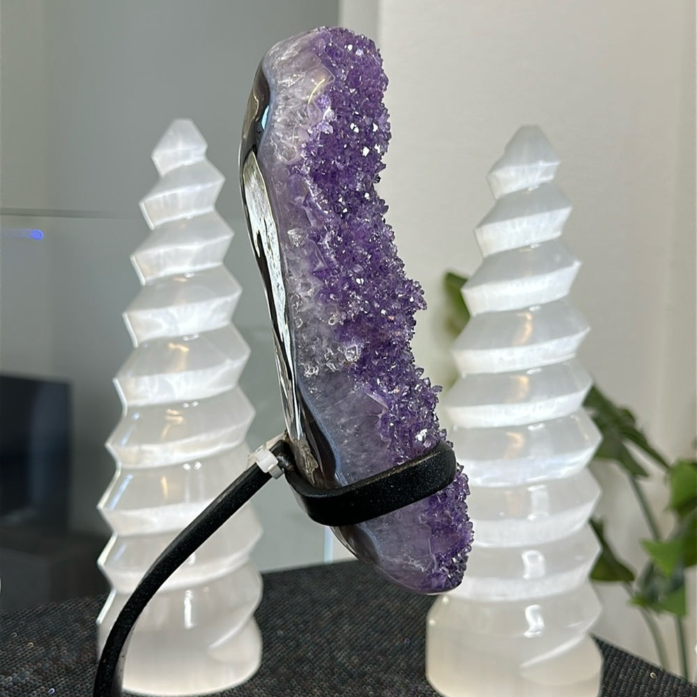 Flower Amethyst on Metal Base FA52