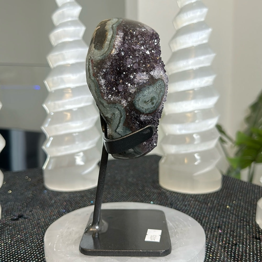 Deep Red Galaxy Amethyst with Green Jasper DRG28