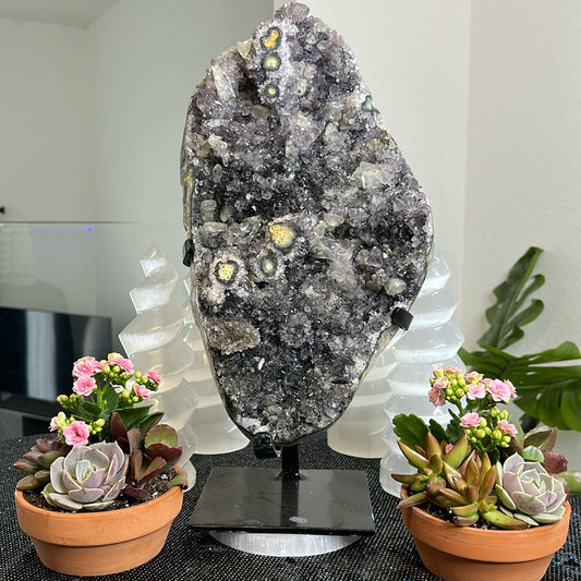 Amethyst with Calcite Inclusions Mega Statement Piece ACI13