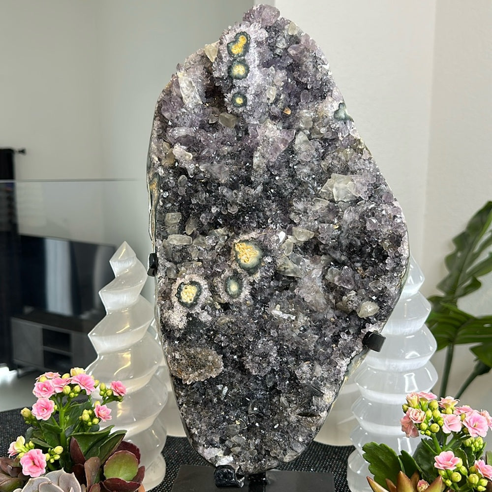 Amethyst with Calcite Inclusions Mega Statement Piece ACI13