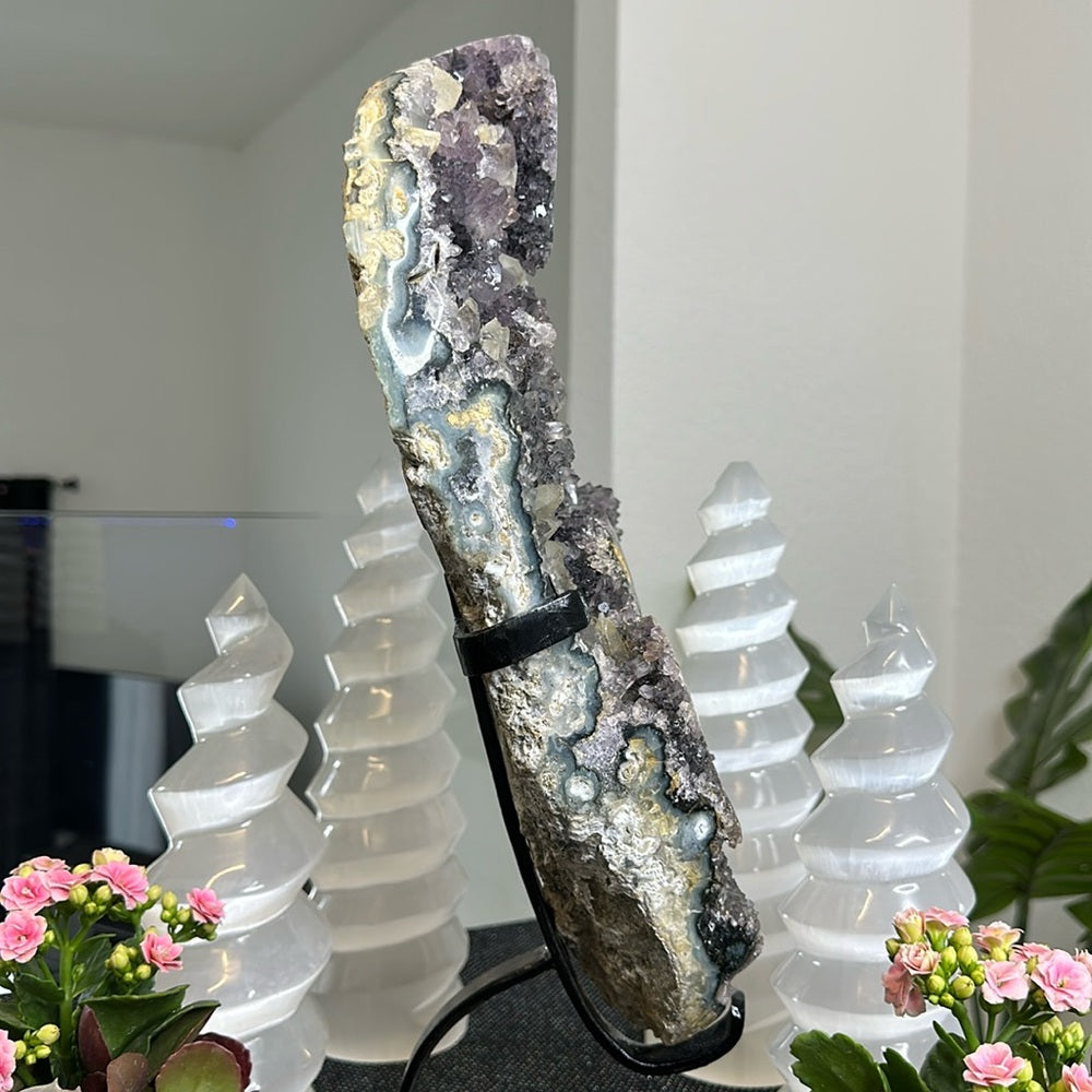 Amethyst with Calcite Inclusions Mega Statement Piece ACI13