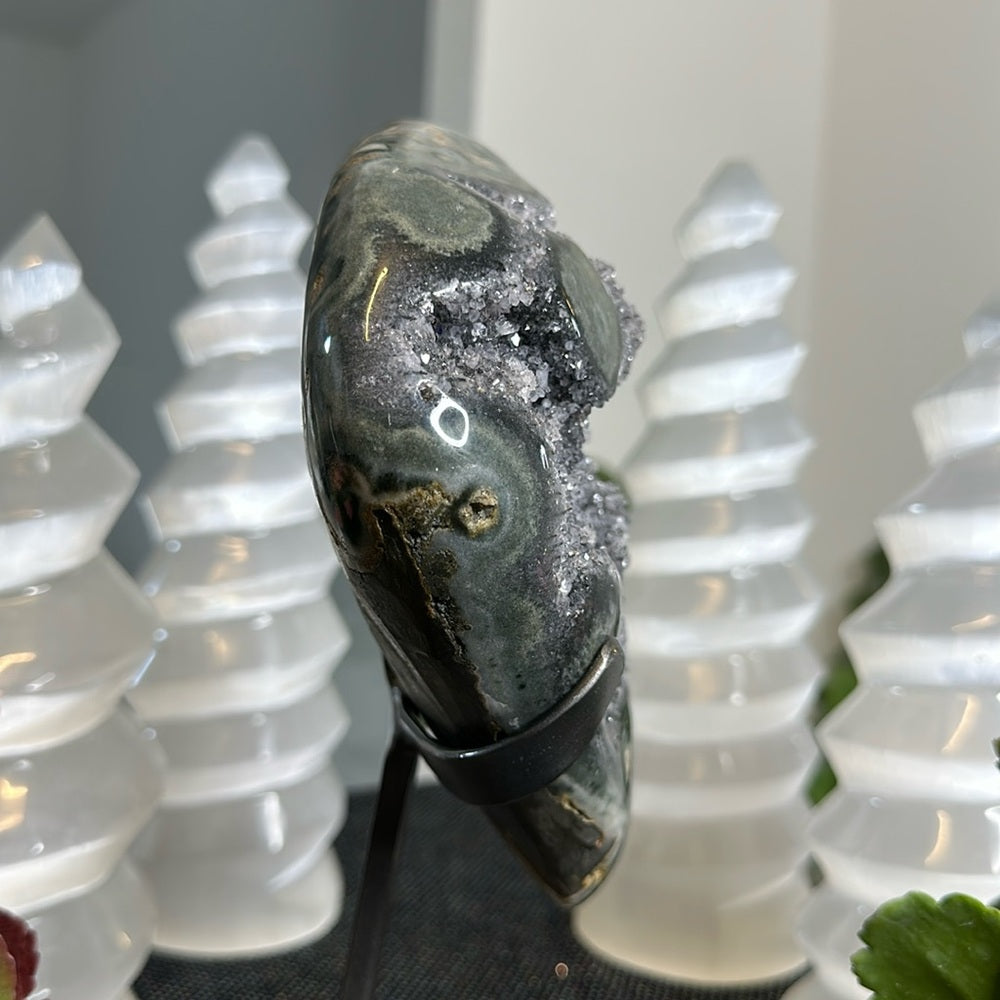 Galaxy Amethyst with Green Jasper GAG46
