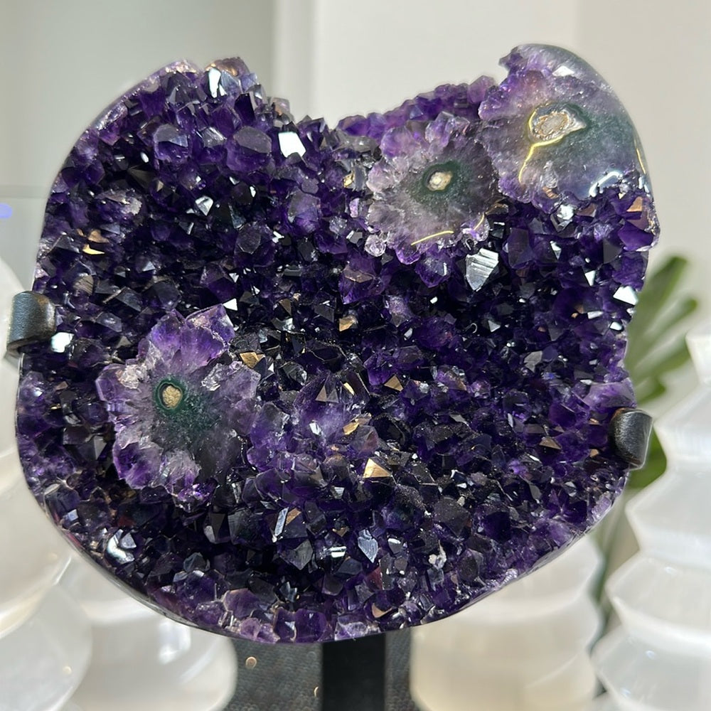 Grape Jelly Purple Flower Stalicite Amethyst Statement Piece GJP54