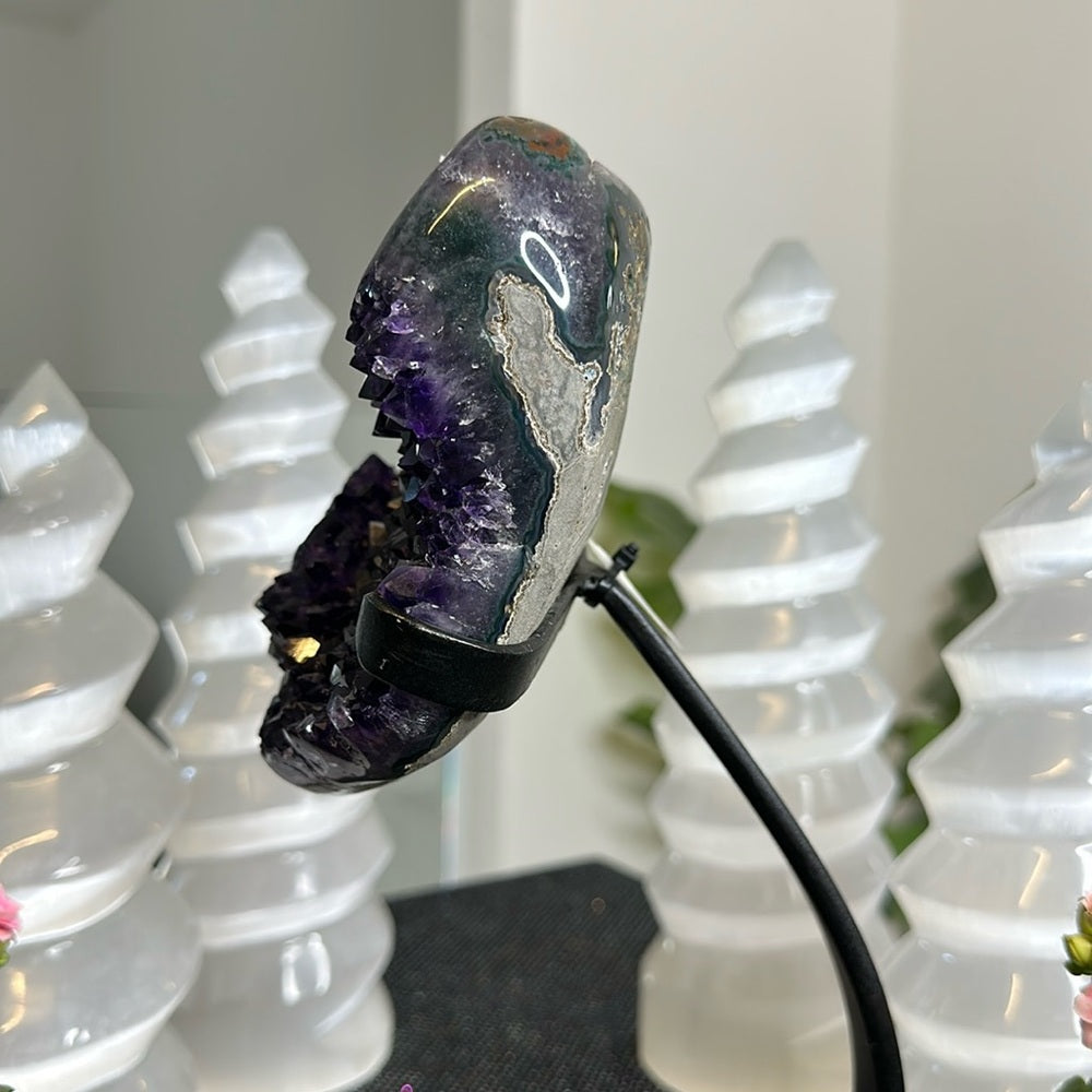 Grape Jelly Purple Flower Stalicite Amethyst Statement Piece GJP54