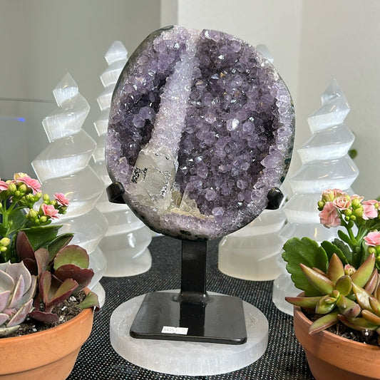 Galaxy Amethyst with Calcite GAC58