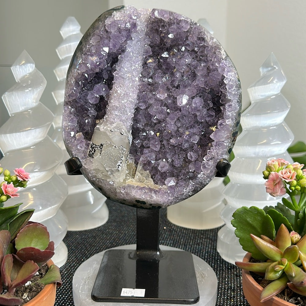 Galaxy Amethyst with Calcite GAC58