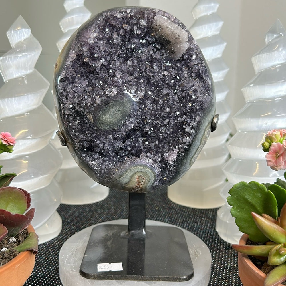 Galaxy Amethyst with Calcite & Green Jasper GAC48