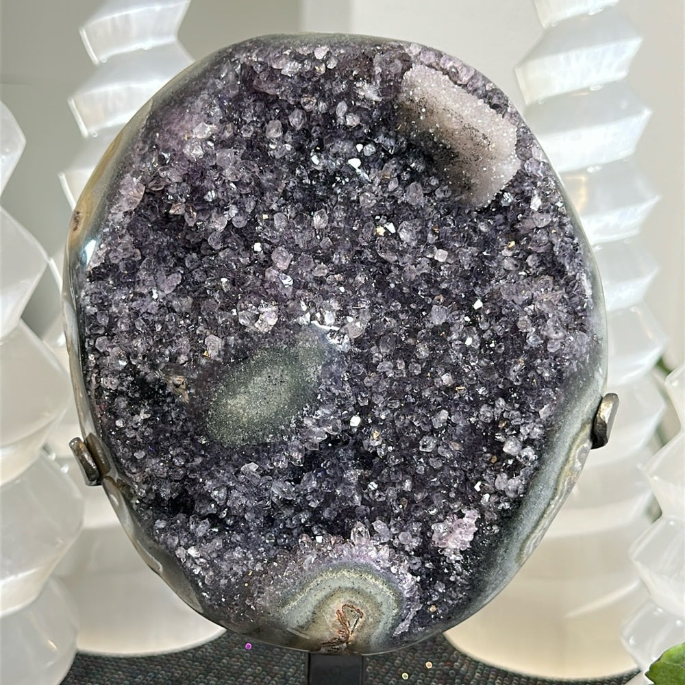 Galaxy Amethyst with Calcite & Green Jasper GAC48