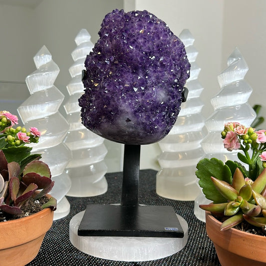 Druzy Amethyst on Metal Base DAM71
