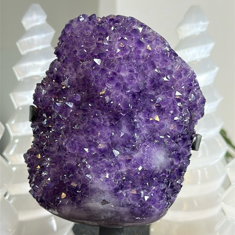 Druzy Amethyst on Metal Base DAM71