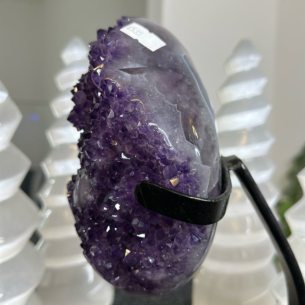 Druzy Amethyst on Metal Base DAM71