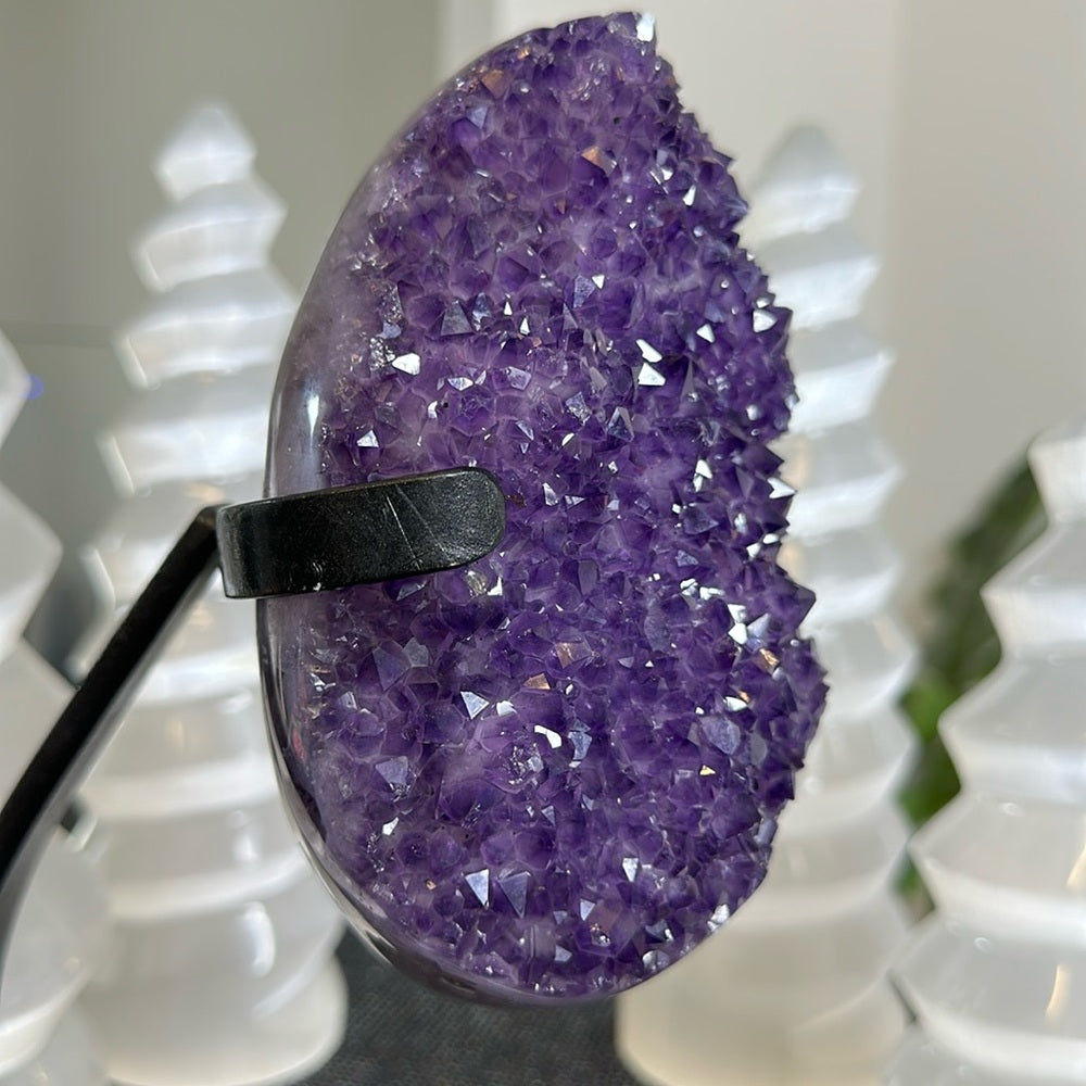 Druzy Amethyst on Metal Base DAM71