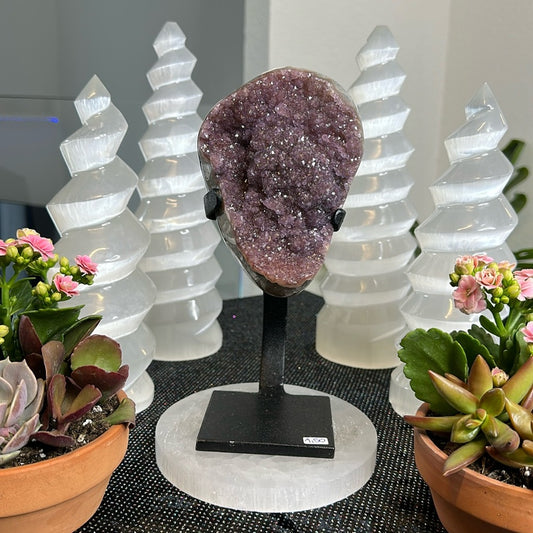 Pink Amethyst with Blue Agate Banding PAB33