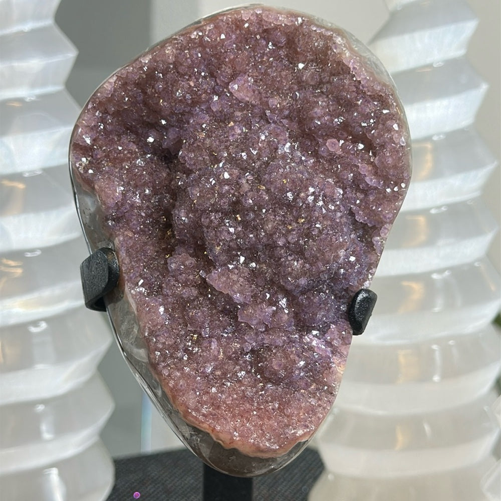 Pink Amethyst with Blue Agate Banding PAB33
