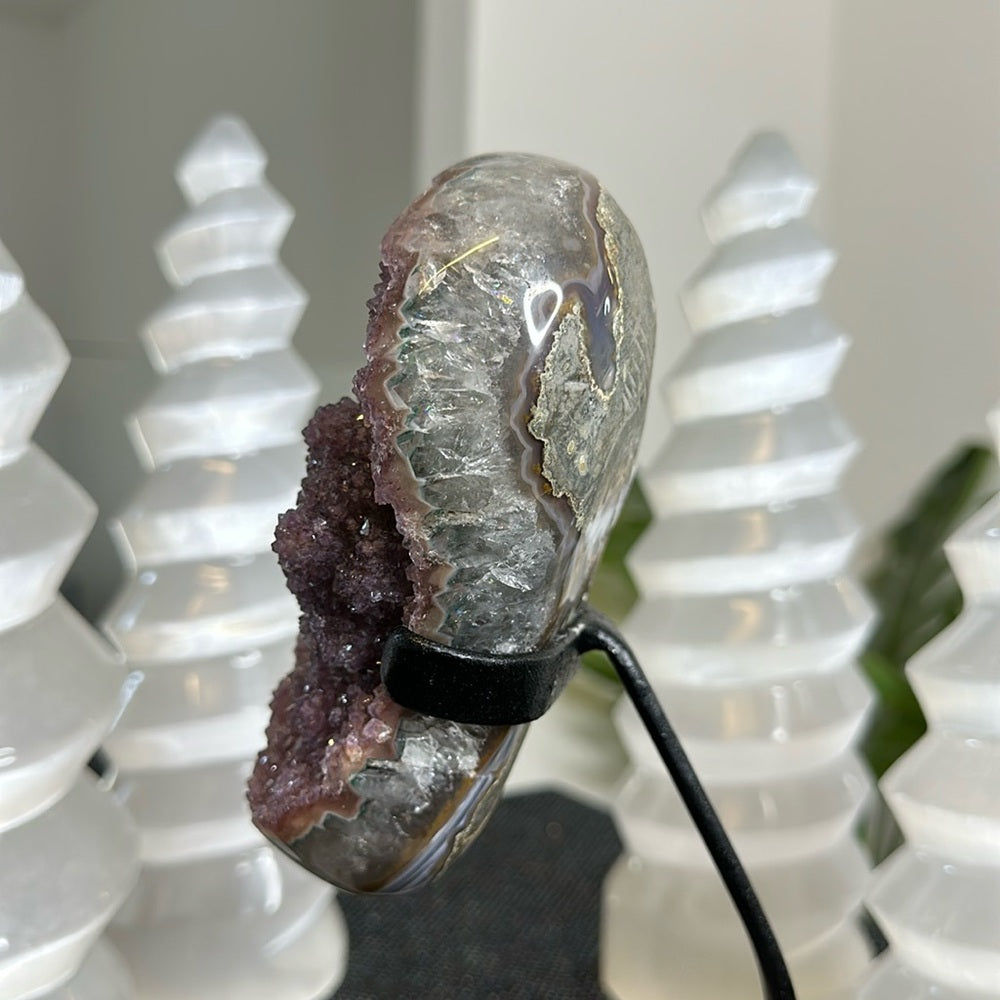 Pink Amethyst with Blue Agate Banding PAB33