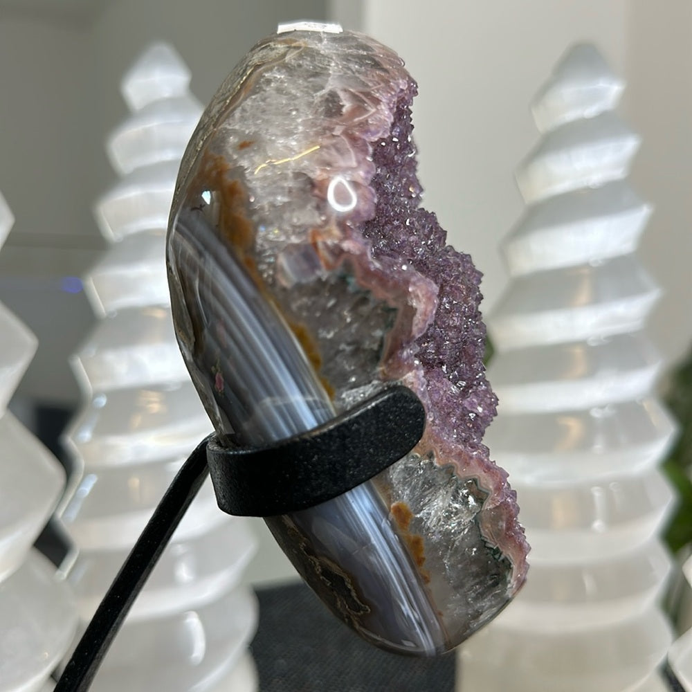 Pink Amethyst with Blue Agate Banding PAB33