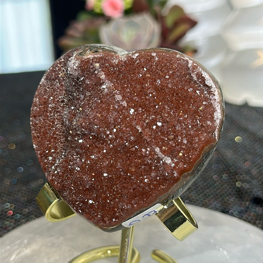 Sugar Druzy Heart SDH05