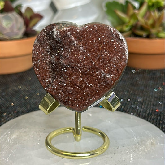 Sugar Druzy Heart SDH05