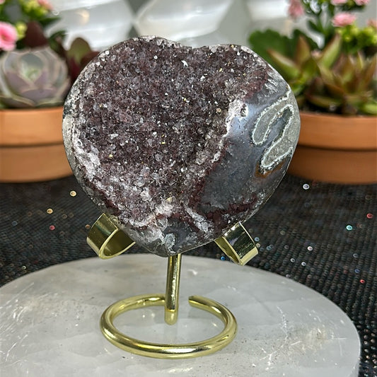 Sugar Druzy Heart SDH06