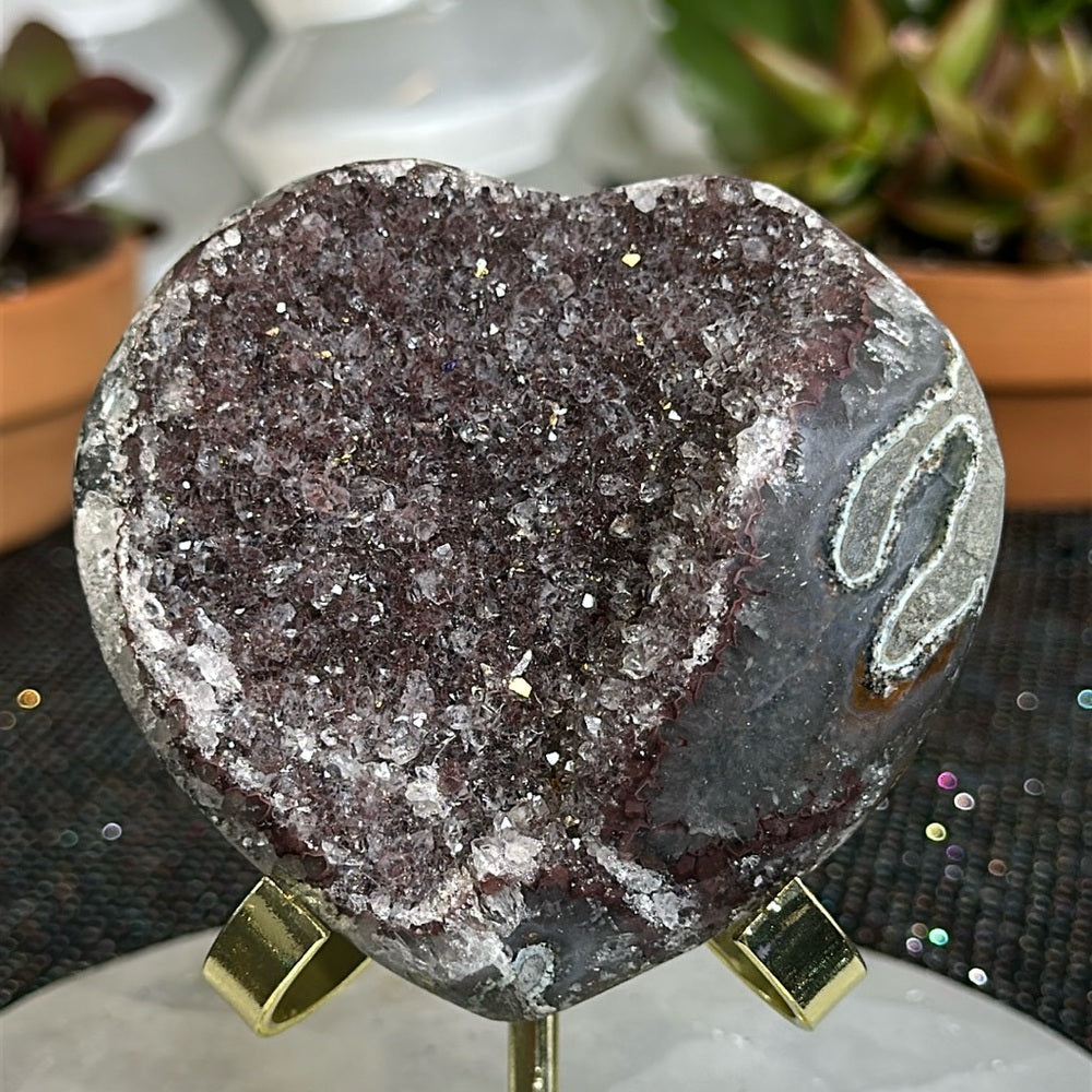Sugar Druzy Heart SDH06