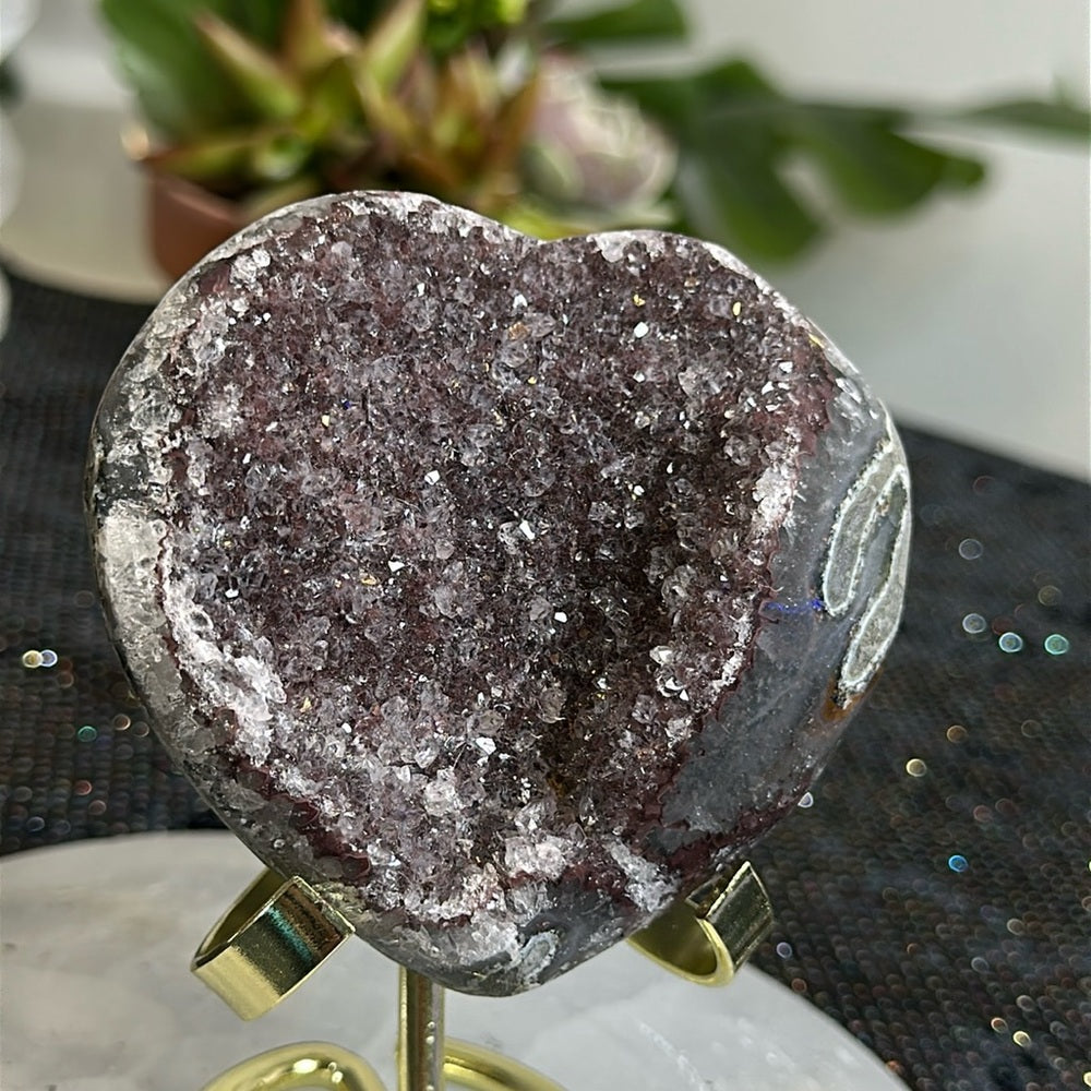 Sugar Druzy Heart SDH06