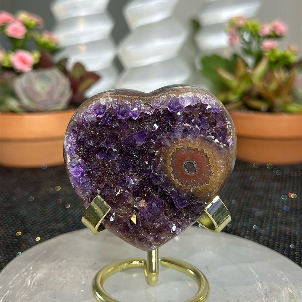 Sugar Druzy Heart SDH44