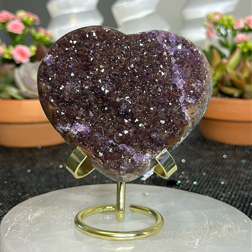 Sugar Druzy Heart SDH07