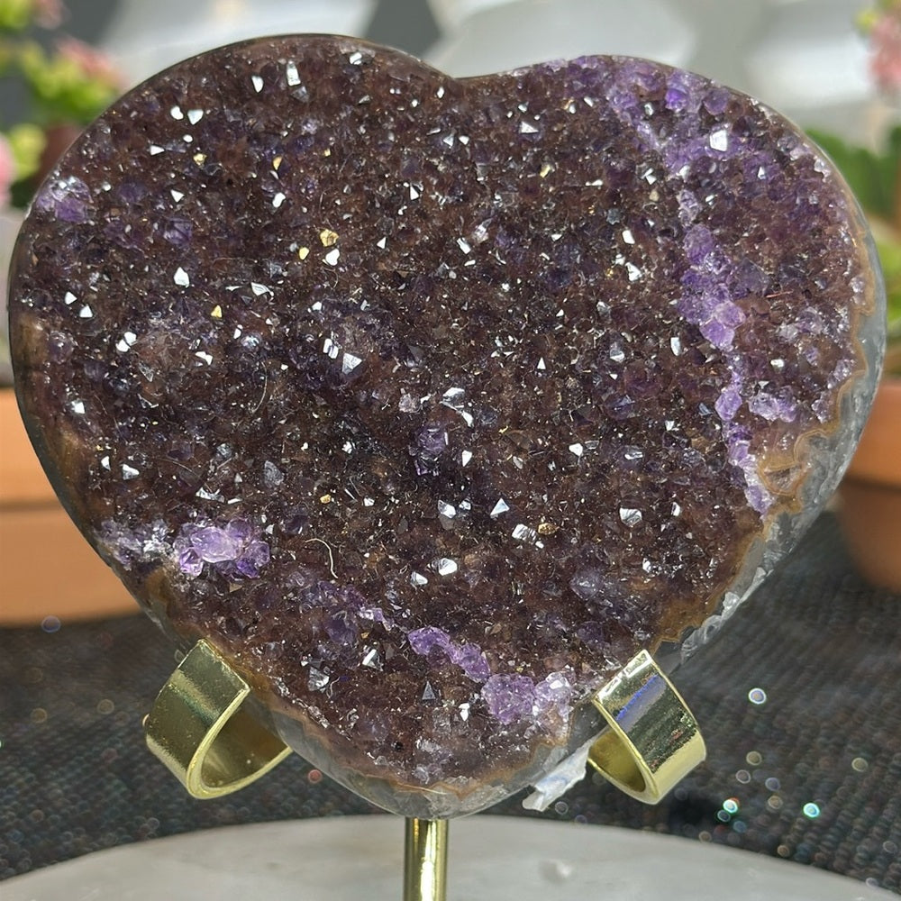 Sugar Druzy Heart SDH07