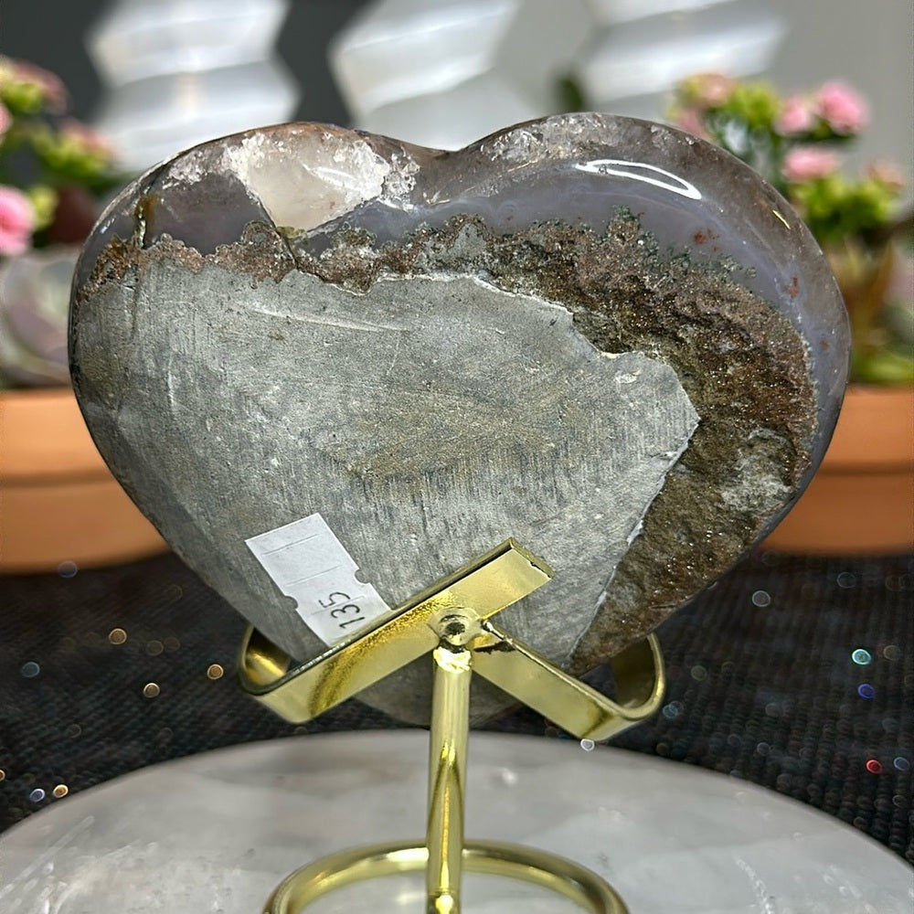 Sugar Druzy Heart SDH07