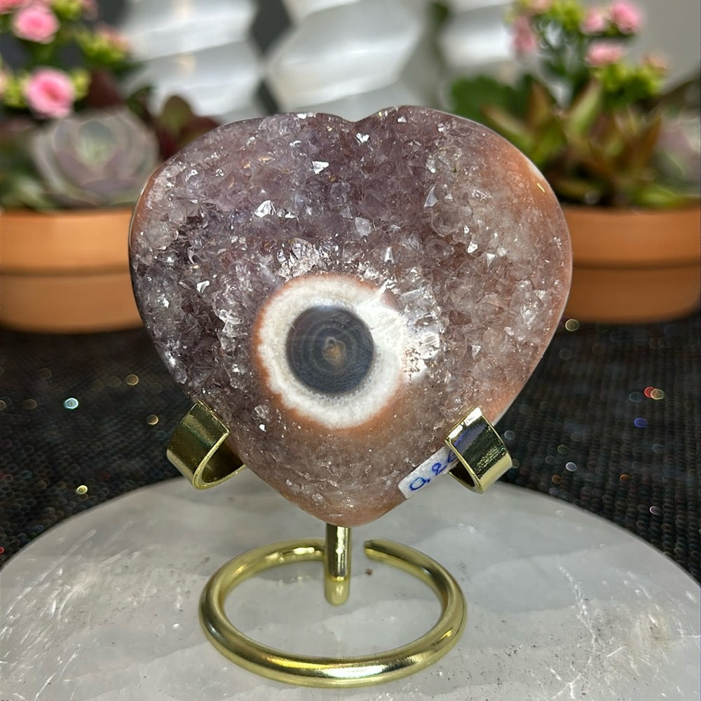 Sugar Druzy Heart SDH58