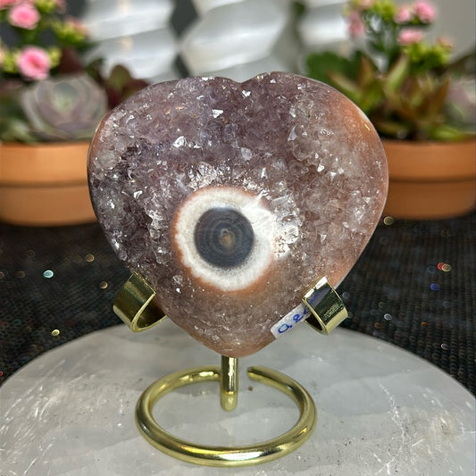 Sugar Druzy Heart SDH58