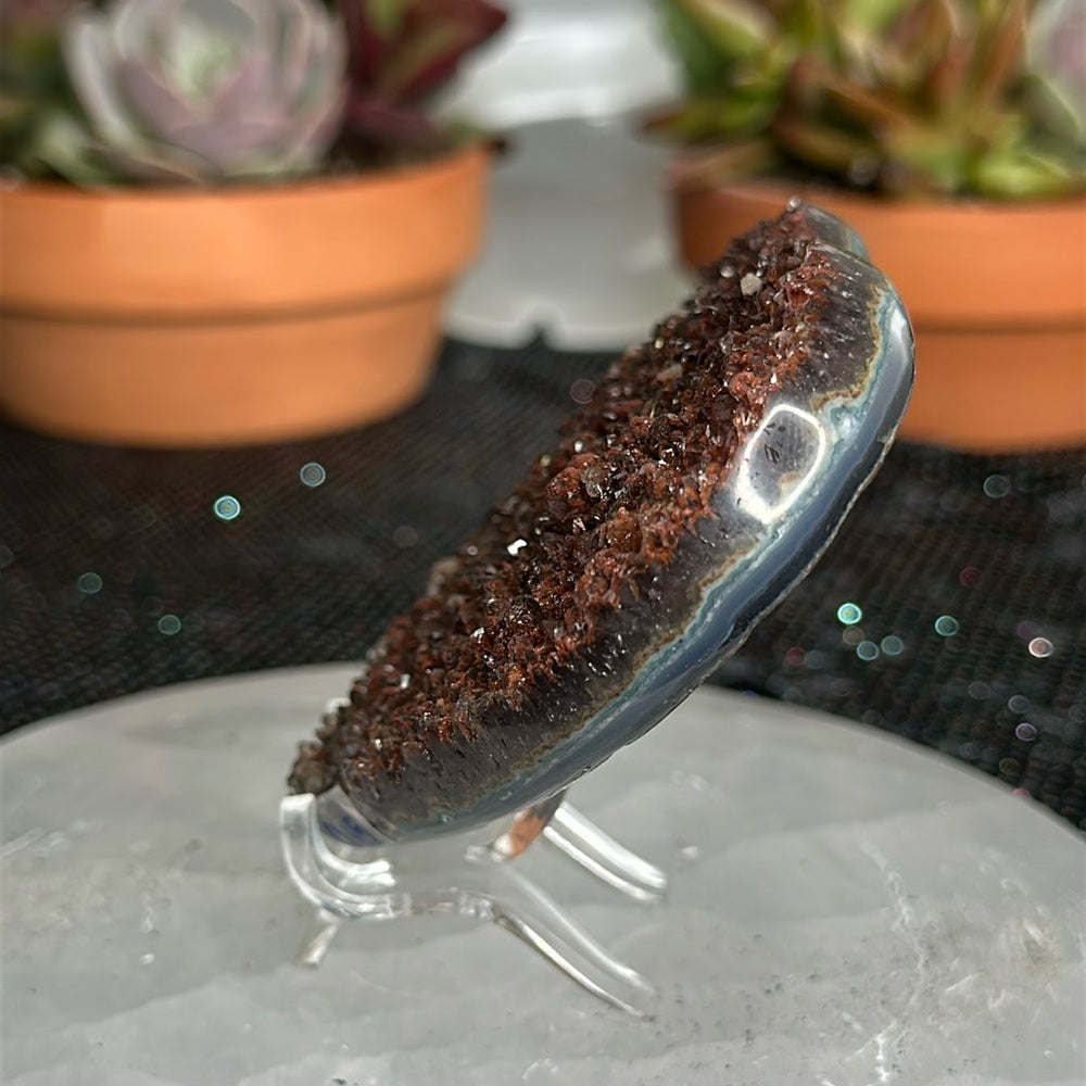 Red/Brown Sugar Druzy Heart RBS34