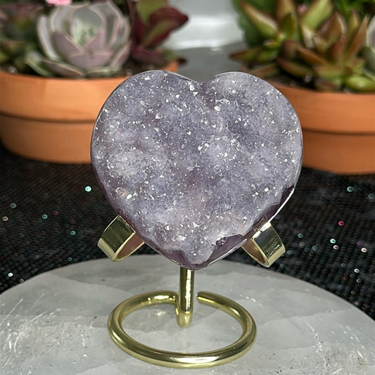 Purple Sugar Druzy Heart SDH50