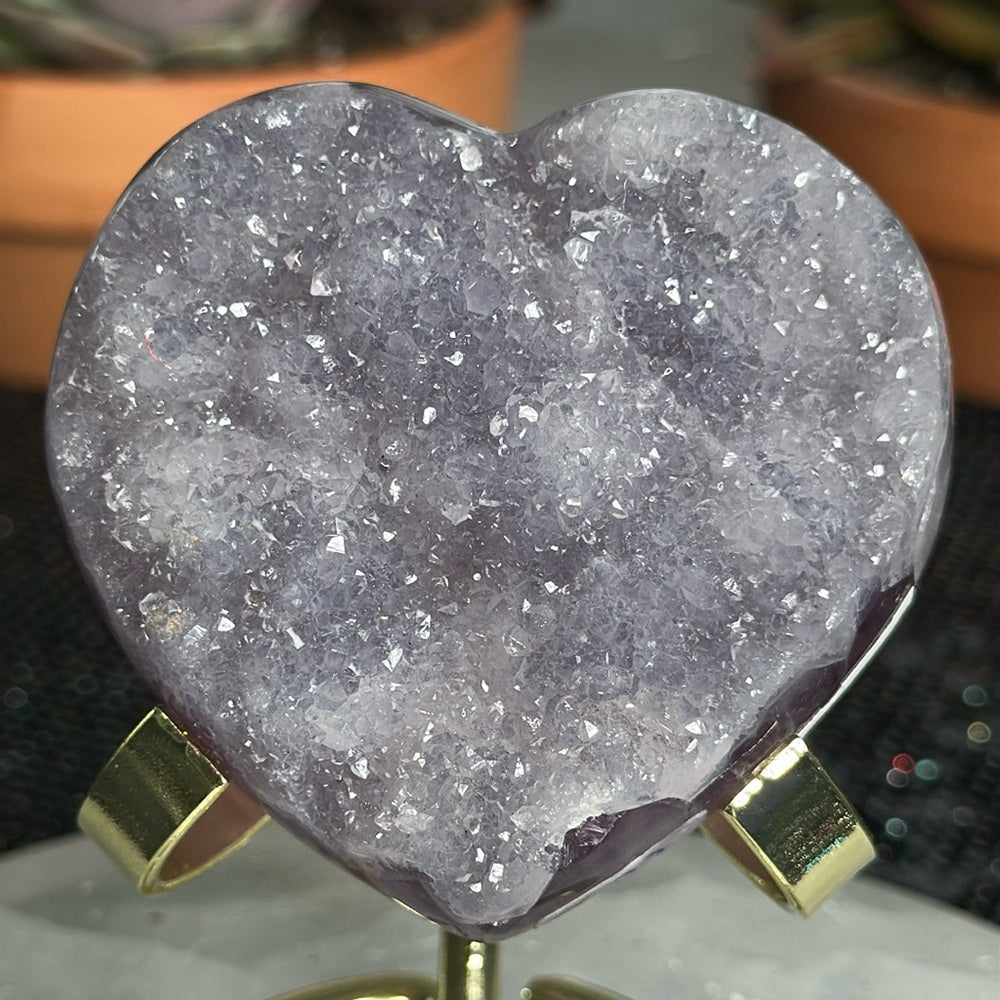 Purple Sugar Druzy Heart SDH50