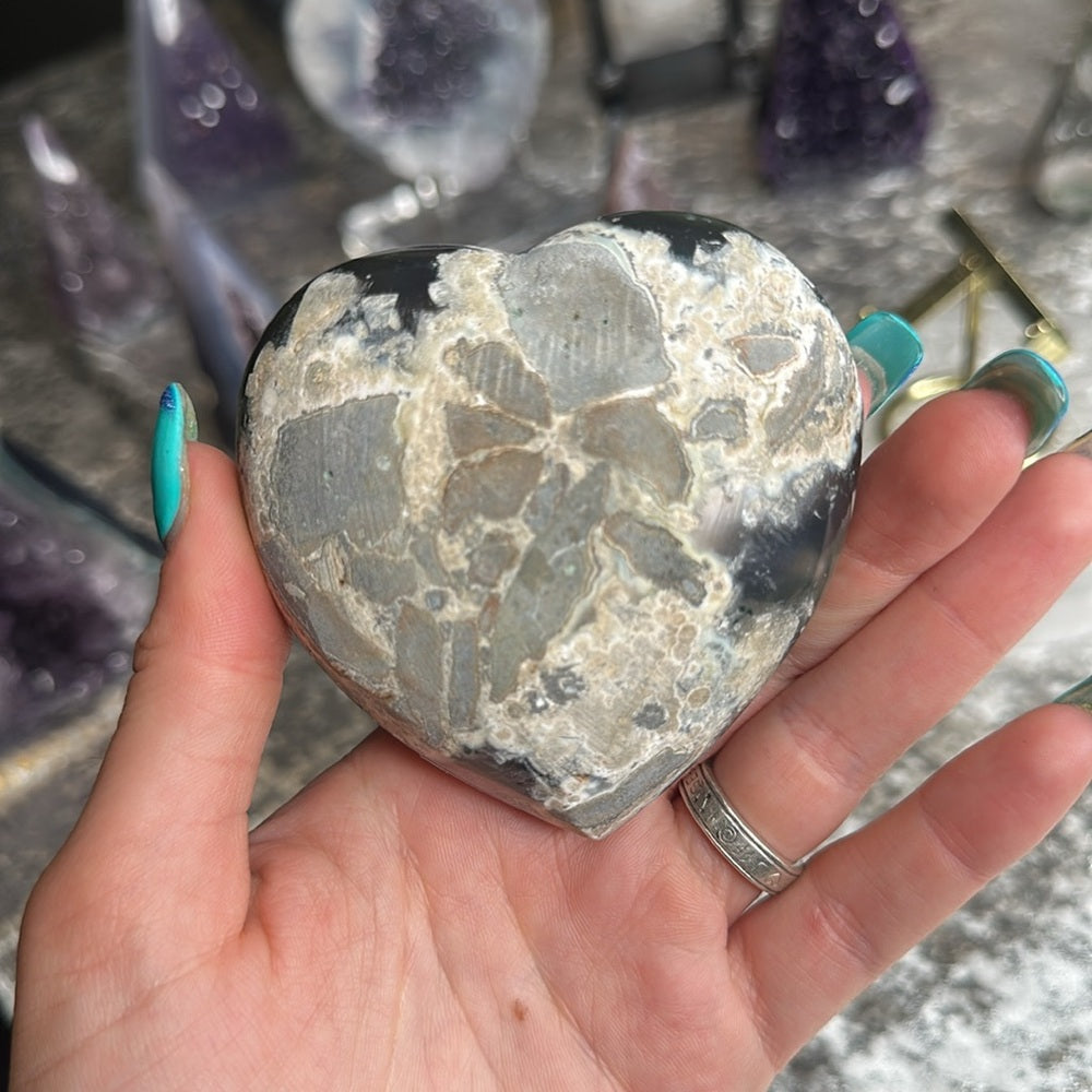 Druzy amethyst agate heart 💜 DAH5