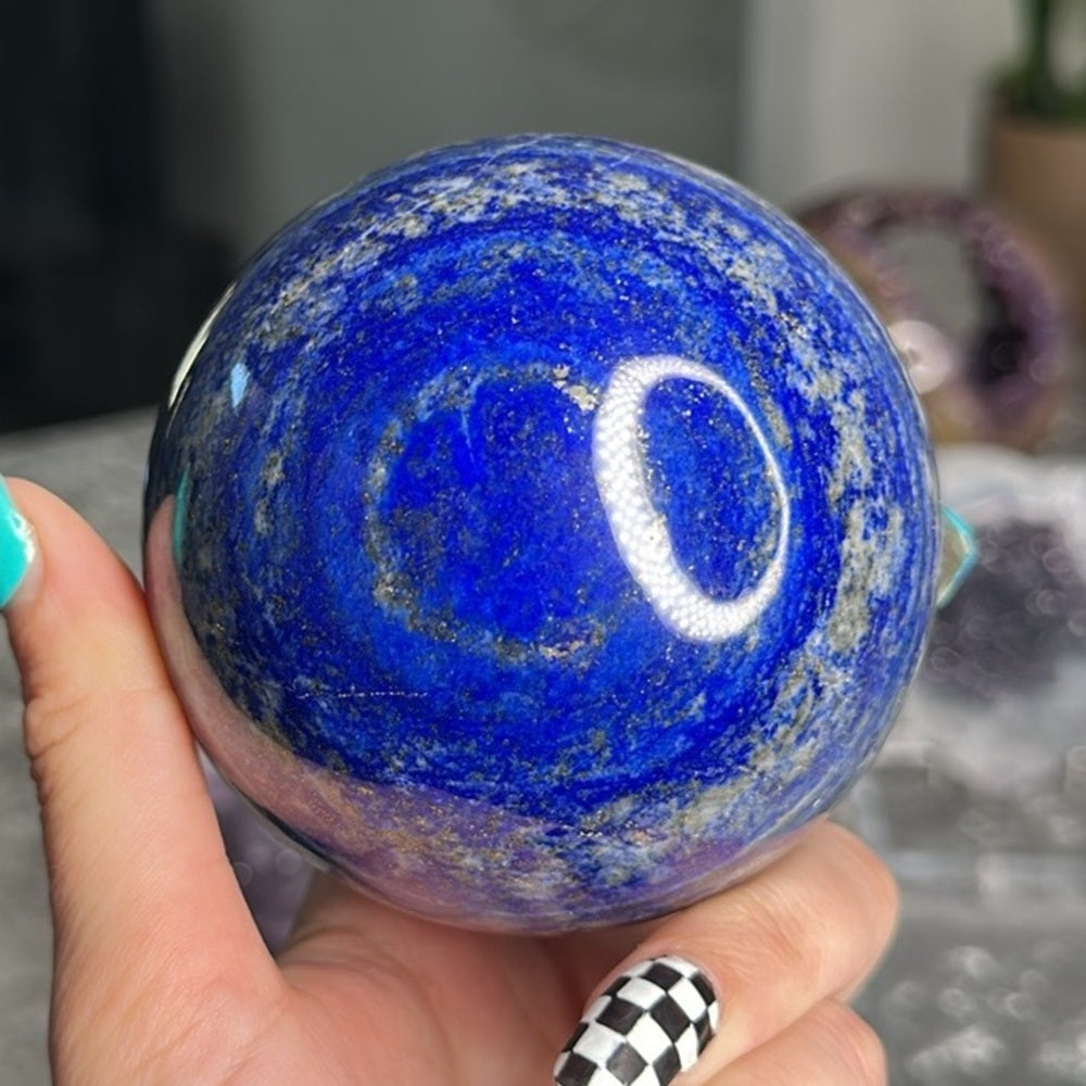 Lapis lazuli sphere LLS1
