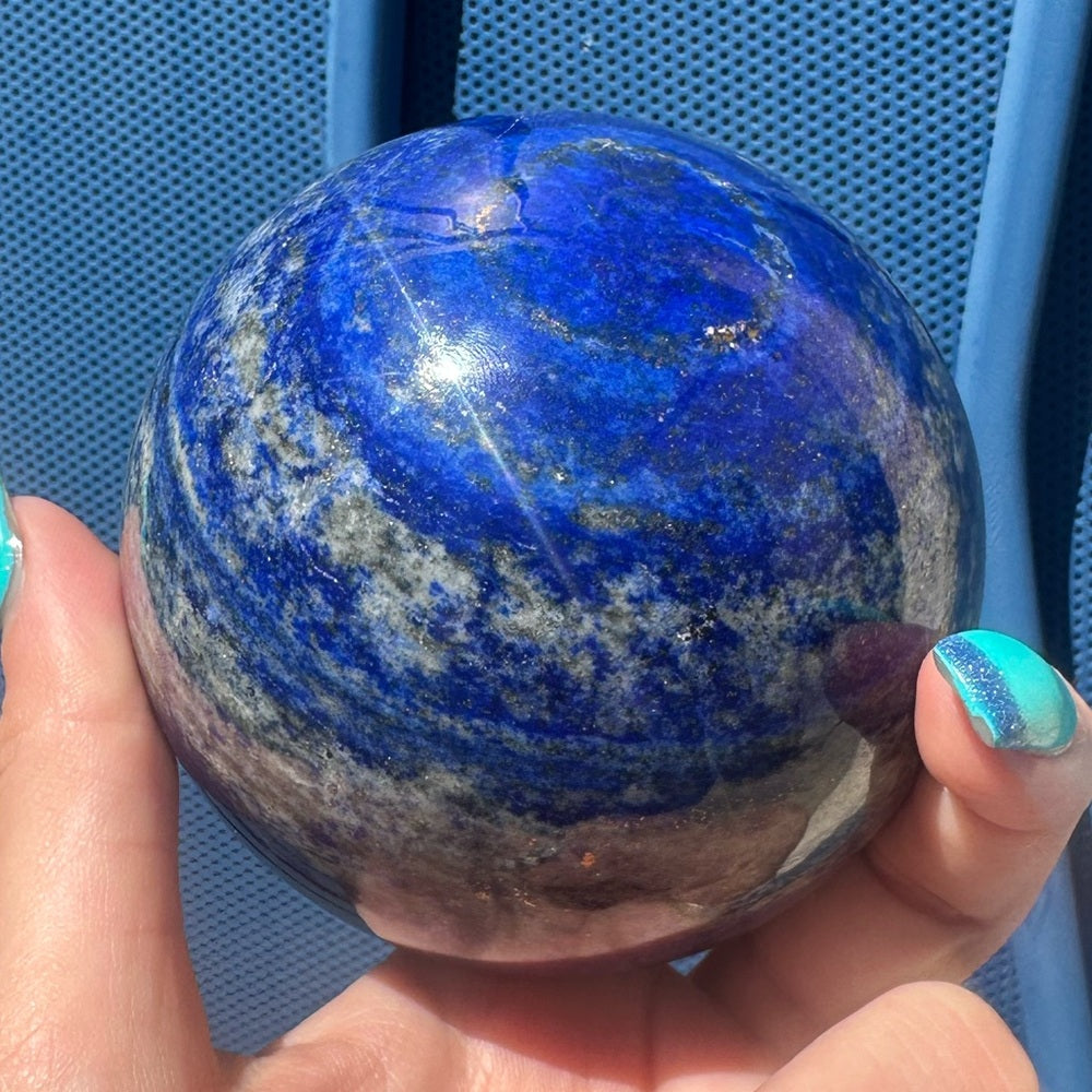 Lapis lazuli sphere LLS1