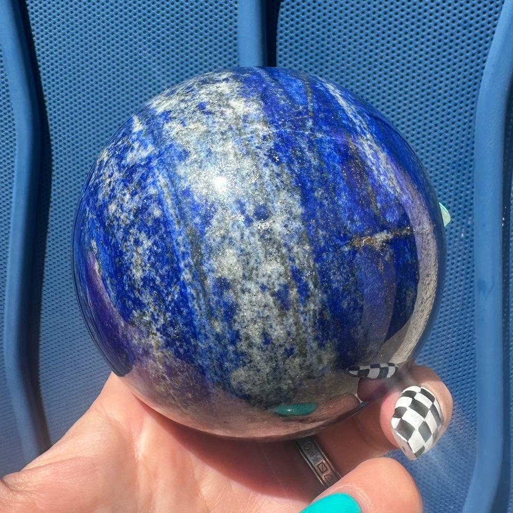 Lapis lazuli sphere LLS1