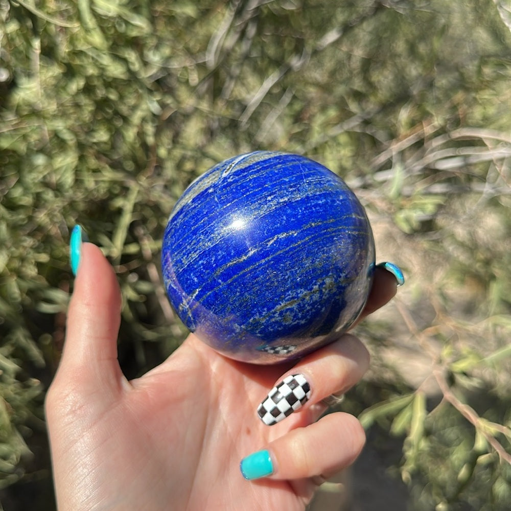 Lapis lazuli sphere LLS2