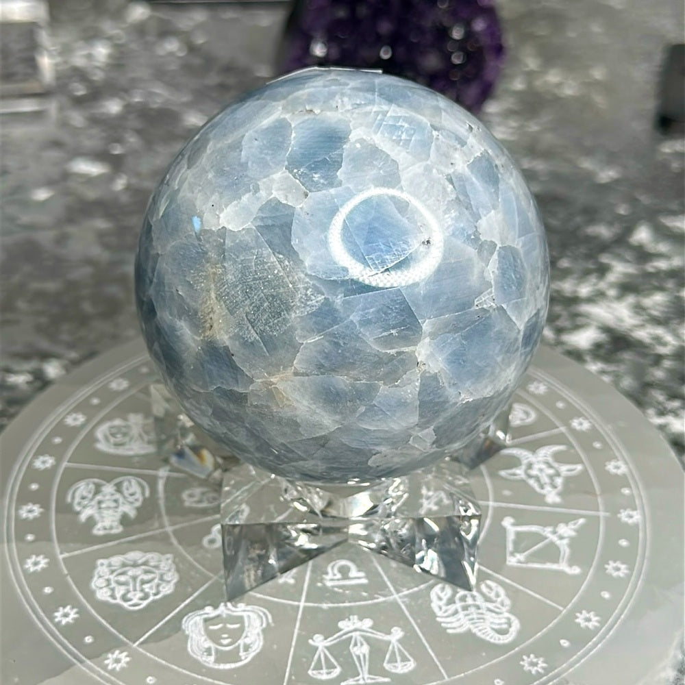 Blue Calcite Sphere BCA01