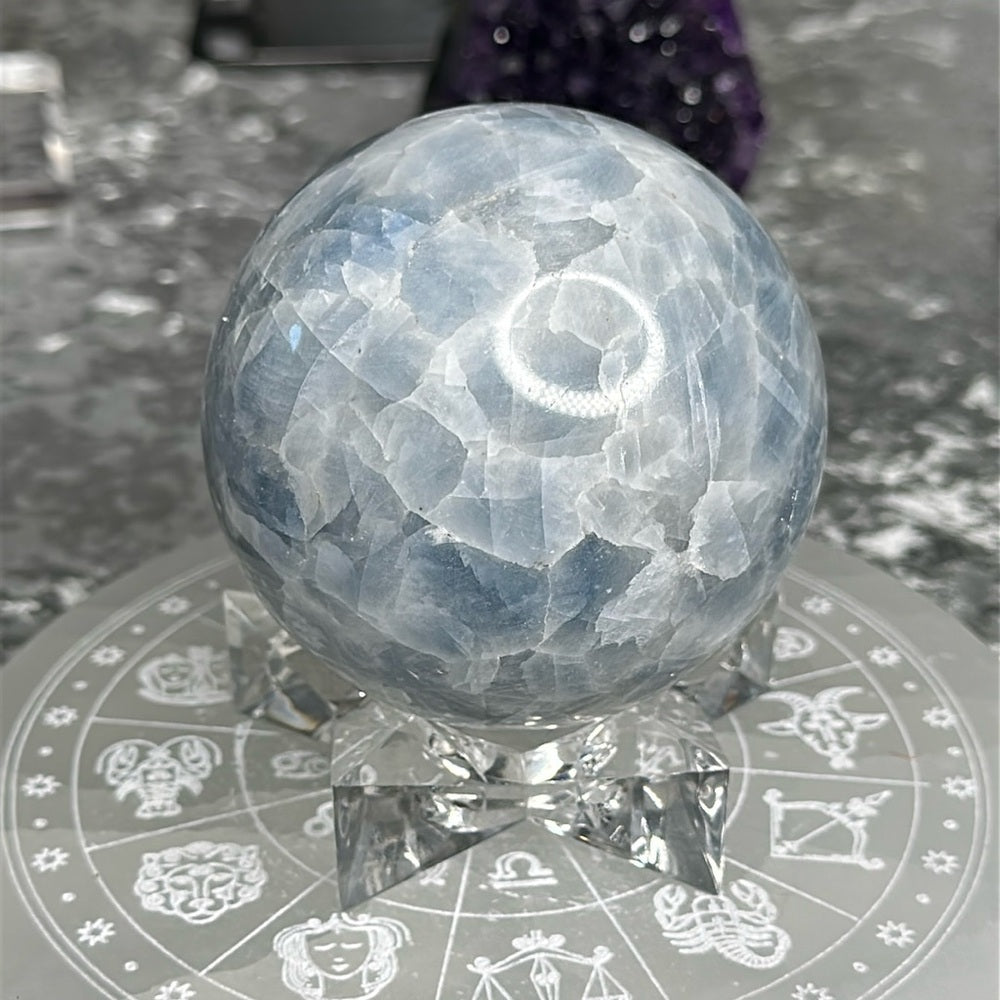Blue Calcite Sphere BCA01