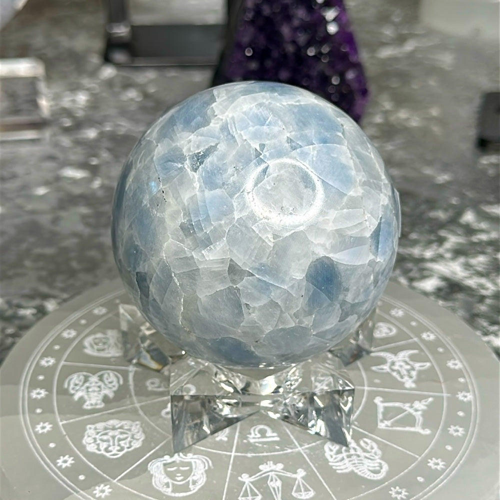 Blue Calcite Sphere BCA02
