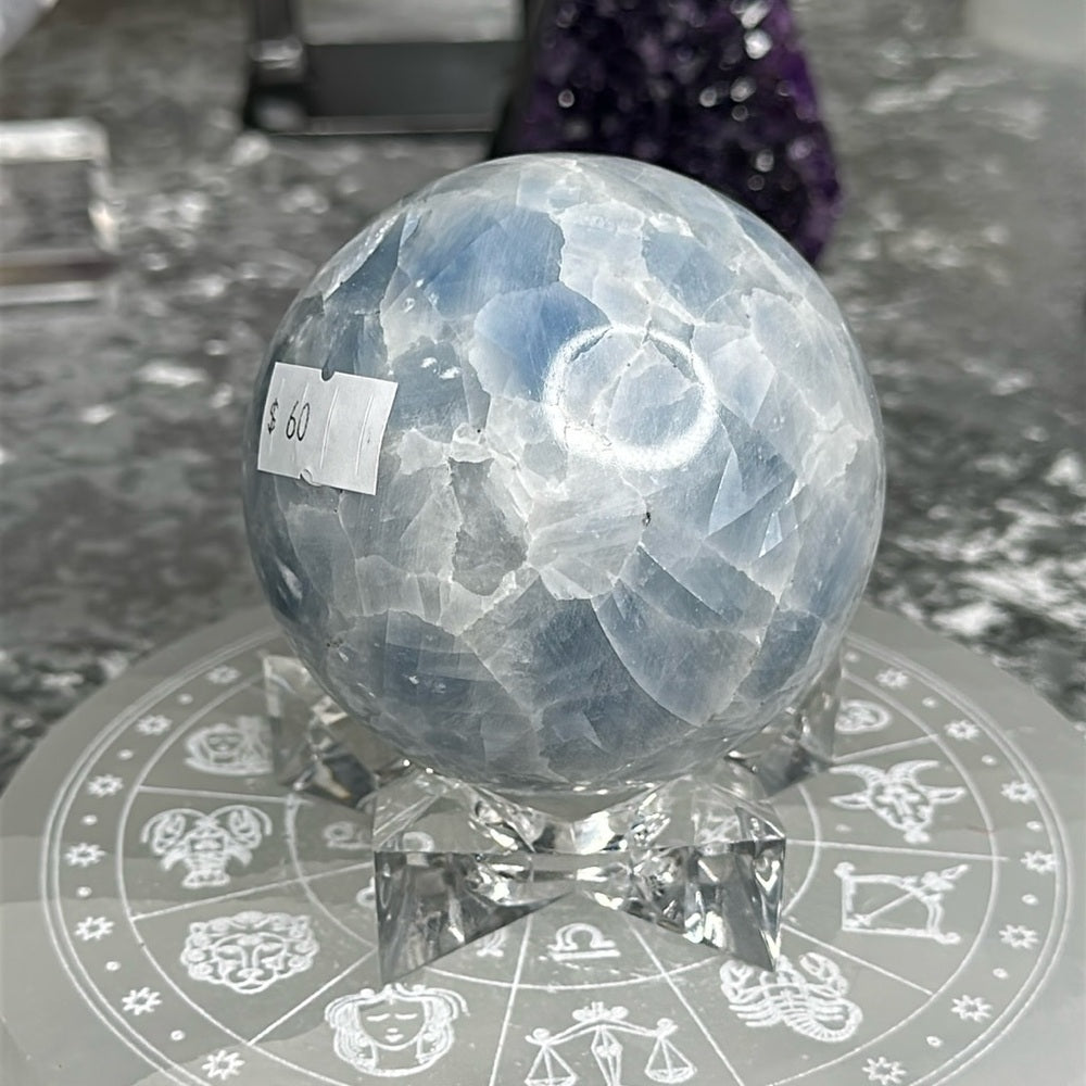 Blue Calcite Sphere BCA02